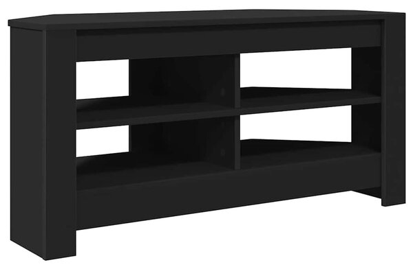 SarokTVSzekrény Fekete 102 x 40,5 x 45 cm Faanyag