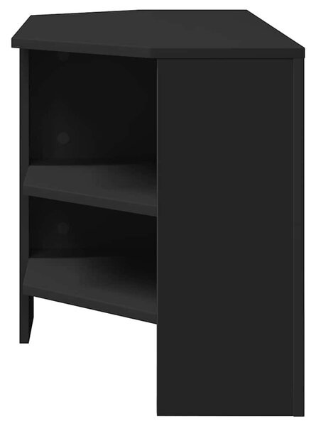 SarokTVSzekrény Fekete 102 x 40,5 x 45 cm Faanyag