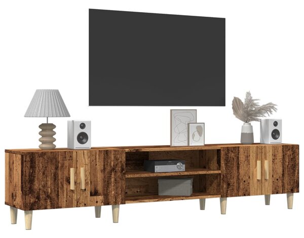 Antik fa színű szerelt fa TV-szekrény 180 x 31,5 x 40 cm