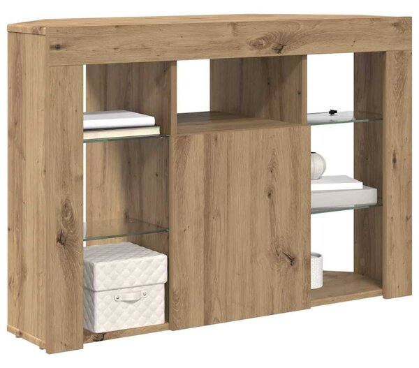 Sarok LED TV szekrény 100x40x68cm Artisan tölgy Szerelt Fa