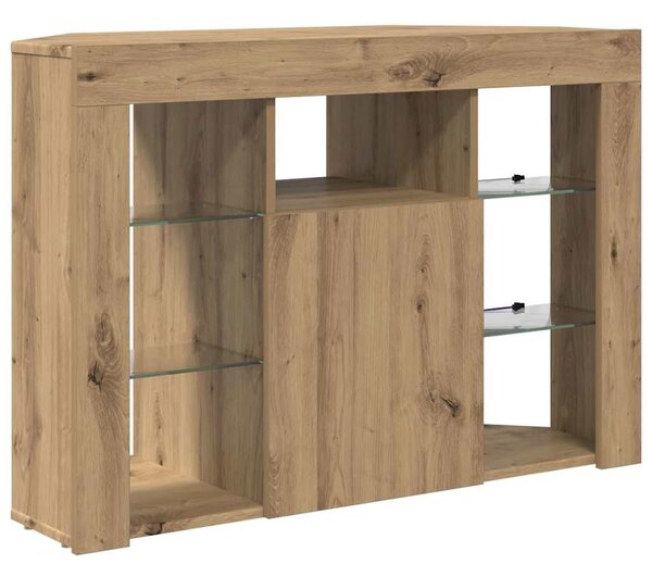 Sarok LED TV szekrény 100x40x68cm Artisan tölgy Szerelt Fa