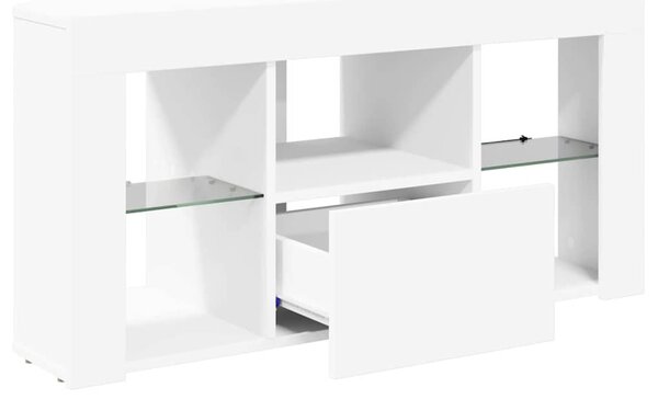 Sarok LED TV szekrény Fehér 100 x 40 x 50 cm Faanyag
