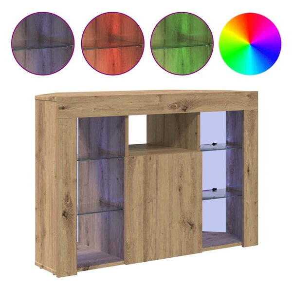 Sarok LED TV szekrény 100x40x68cm Artisan tölgy Szerelt Fa