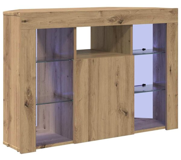 Sarok LED TV szekrény 100x40x68cm Artisan tölgy Szerelt Fa