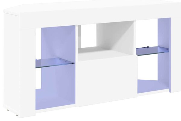 Sarok LED TV szekrény Fehér 100 x 40 x 50 cm Faanyag