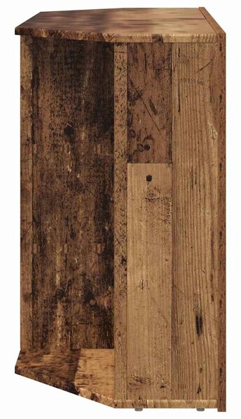 Sarok LED TV szekrény 100x40x68cm Öreg fa Szerelt Fa