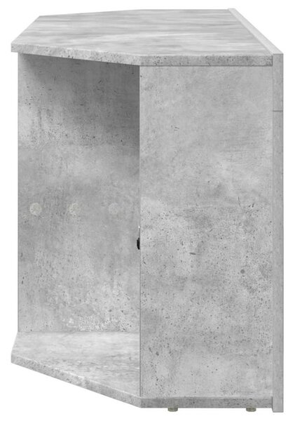 Sarok LED TV szekrény 100 x 40 x 50 cm Beton Szürke Szerelt Fa