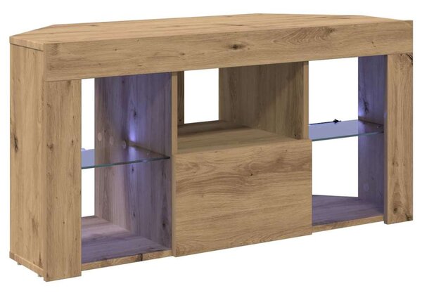 Sarok LED TV szekrény 100 x 40 x 50 cm Artisan tölgy Szerelt Fa