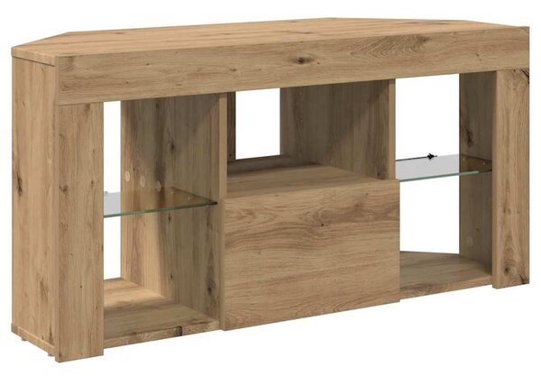 Sarok LED TV szekrény 100 x 40 x 50 cm Artisan tölgy Szerelt Fa