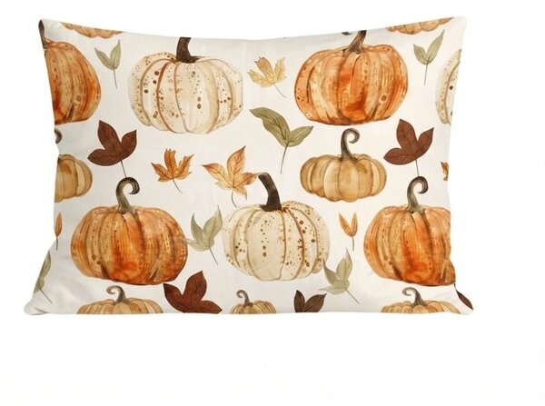 Flanel párnahuzat LEAVES & PUMPKINS 50x70 cm, színes