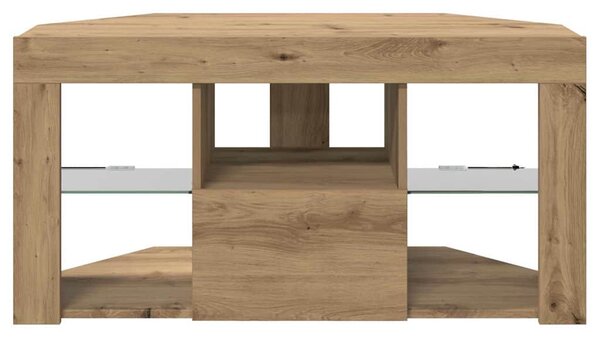 Sarok LED TV szekrény 100 x 40 x 50 cm Artisan tölgy Szerelt Fa