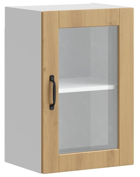 Konyhai fali szekrény üvegajtóval "Porto" Artisan Oak
