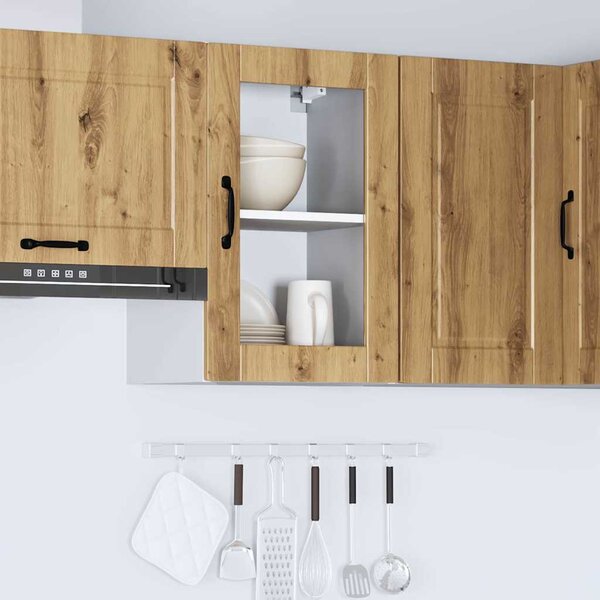 Konyhai fali szekrény üvegajtóval "Porto" Artisan Oak