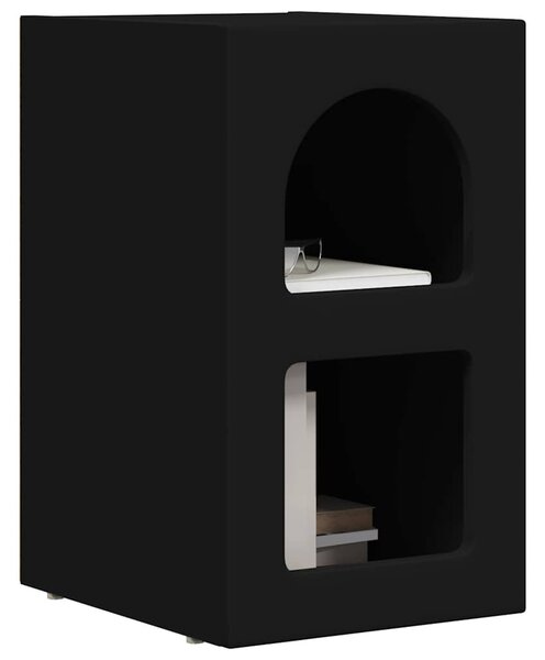 Éjjeli asztal ELST Fekete 29,5 x 33,5 x 50 cm Szerelt Fa