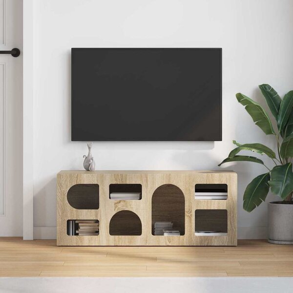 TV szekrény ELST 100 x 35 x 40 cm Sonoma tölgy Faanyag
