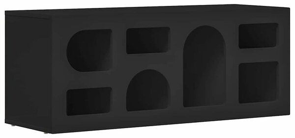 TV szekrény Fekete 100 x 35 x 40 cm Faanyag
