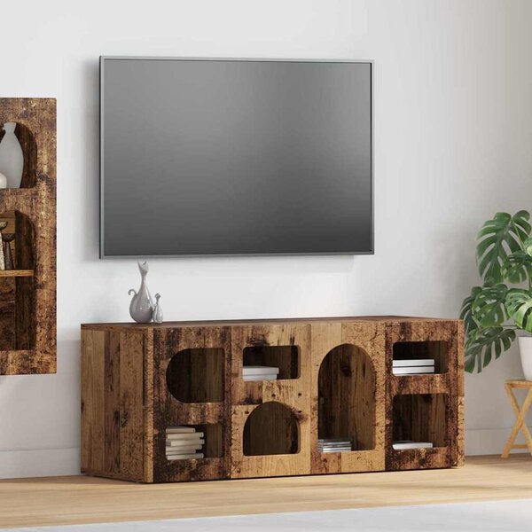 TV szekrény ELST 100 x 35 x 40 cm Öreg fa Faanyag