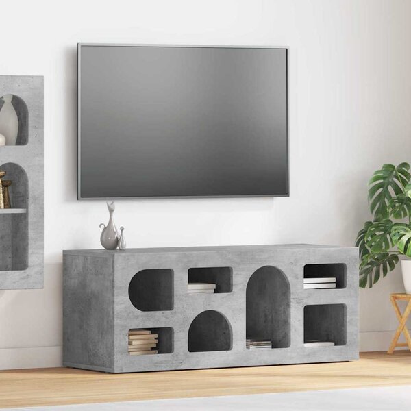 TV szekrény ELST 100 x 35 x 40 cm Beton Szürke Faanyag