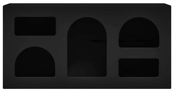 TV szekrény Fekete 80 x 35 x 40 cm Faanyag