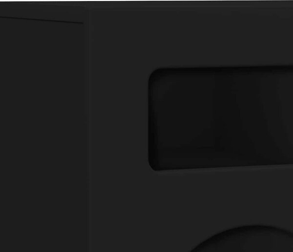 TV szekrény Fekete 80 x 35 x 40 cm Faanyag