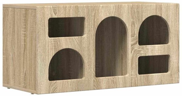 TV szekrény ELST 80 x 35 x 40 cm Sonoma tölgy Faanyag