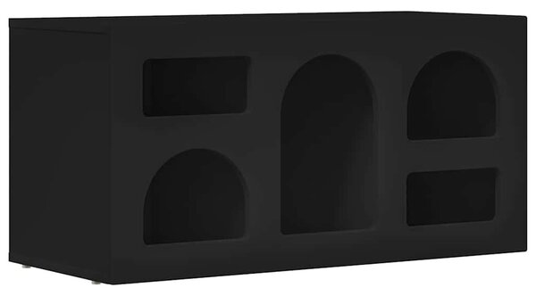 TV szekrény Fekete 80 x 35 x 40 cm Faanyag