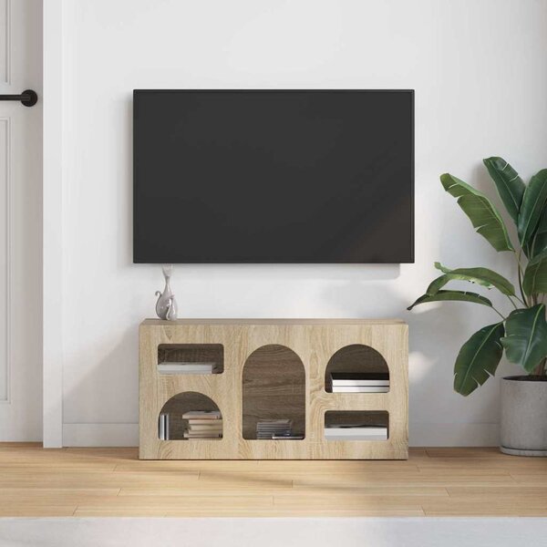 TV szekrény ELST 80 x 35 x 40 cm Sonoma tölgy Faanyag