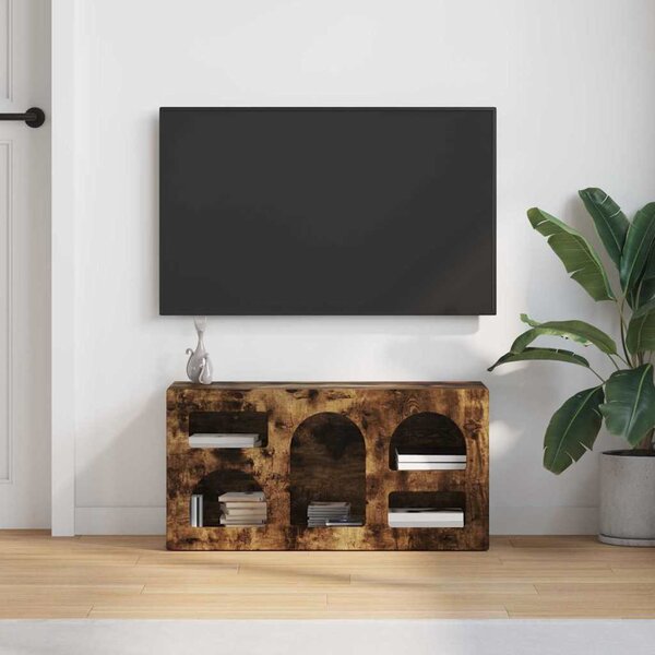 TV szekrény ELST 80 x 35 x 40 cm Füstölt tölgy Faanyag