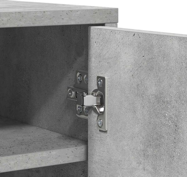 Betonszürke szerelt fa cipősszekrény 60 x 35 x 92 cm