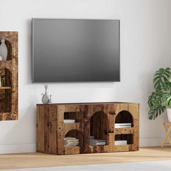 TV szekrény ELST 80 x 35 x 40 cm Öreg fa Faanyag
