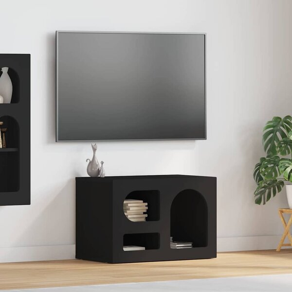 TV szekrény Fekete 60 x 35 x 40 cm Faanyag