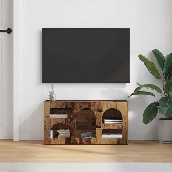 TV szekrény ELST 80 x 35 x 40 cm Öreg fa Faanyag
