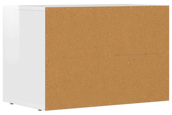 TV szekrény Magas Fényű Fehér 60 x 35 x 40 cm Faanyag