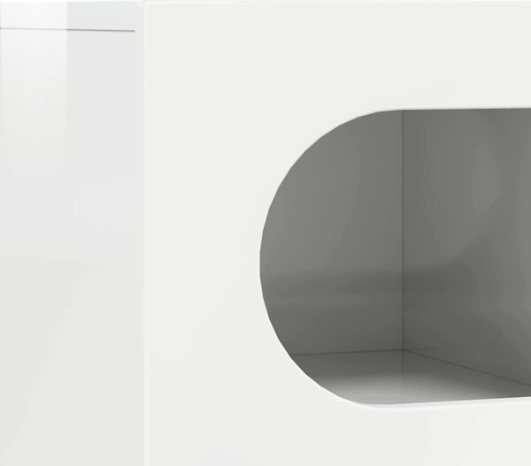TV szekrény Magas Fényű Fehér 60 x 35 x 40 cm Faanyag