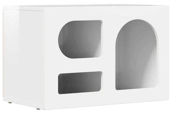 TV szekrény Magas Fényű Fehér 60 x 35 x 40 cm Faanyag