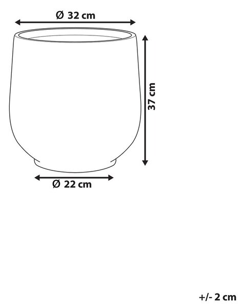 Virágcserép DIONI 32 cm Világosszürke