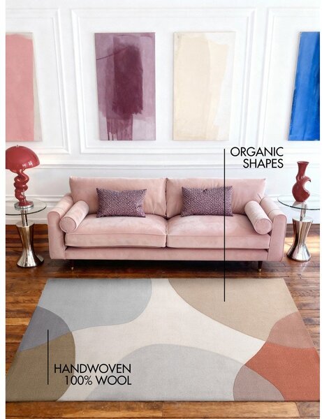 Bézs kézi szövésű gyapjú szőnyeg 120x170 cm Hackney Clarissa – Ted Baker