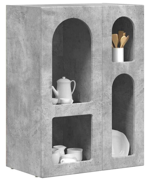 Széf Beton Szürke 59 x 35 x 80.5 cm Faanyag