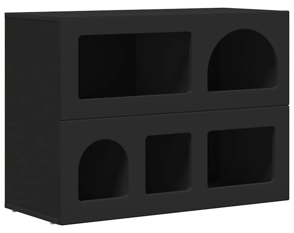 Széf Fekete 80,5 x 35 x 59 cm Faanyag