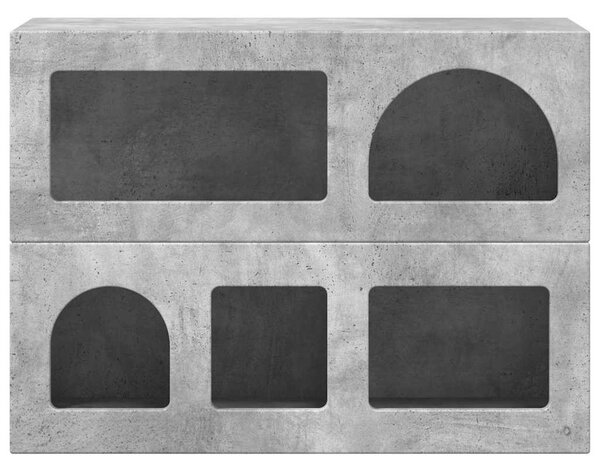 Széf Beton Szürke 80,5 x 35 x 59 cm Faanyag