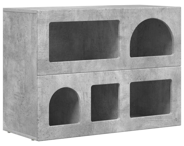 Széf Beton Szürke 80,5 x 35 x 59 cm Faanyag