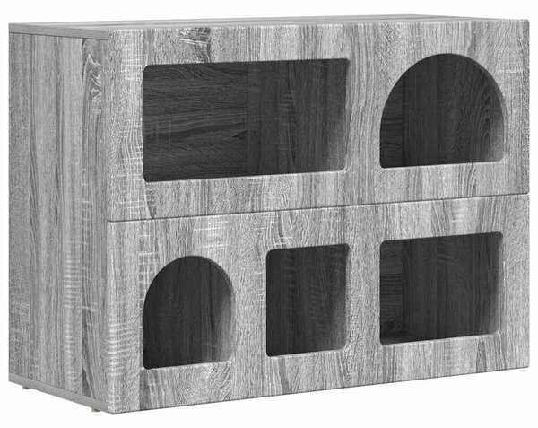 Széf Szürke Sonoma 80,5 x 35 x 59 cm Faanyag