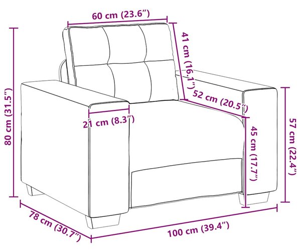 Vászon kanapészék 60 cm