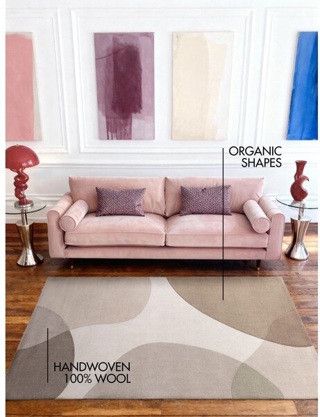 Bézs kézi szövésű gyapjú szőnyeg 120x170 cm Hackney Clarissa – Ted Baker