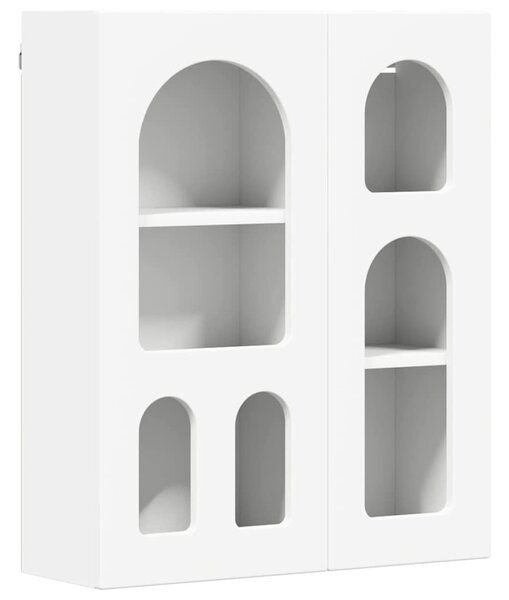 Függő szekrény polcokkal Fehér 59 x 20 x 71.5 cm Faanyag