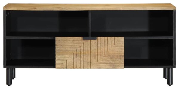 Barna tömör mangófa TV-szekrény 100 x 33 x 46 cm