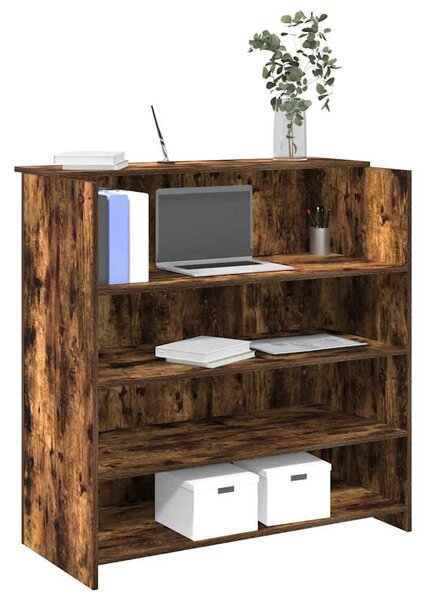 Recepciós pult füstös tölgy 100x50x103,5 cm szerelt fa