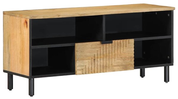 Barna tömör mangófa TV-szekrény 100 x 33 x 46 cm