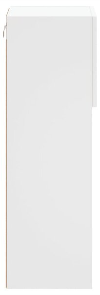 2 db fehér TV-szekrény LED-világítással 30,5 x 30 x 90 cm