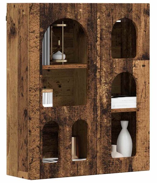 Függő szekrény polcokkal Öreg fa 59 x 20 x 71.5 cm Faanyag